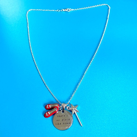 There’s No Place Like Home Necklace Wizard Of Oz Ruby Slippers - Picture 4 of 4